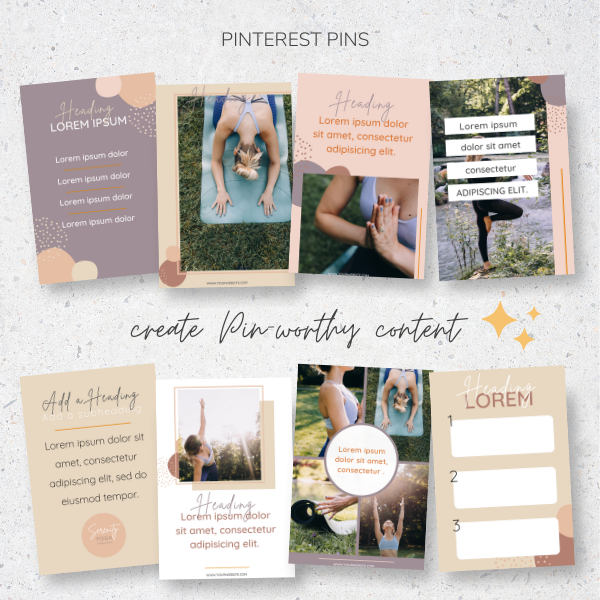 Wellness Pinterest template Wellness Pinterest template