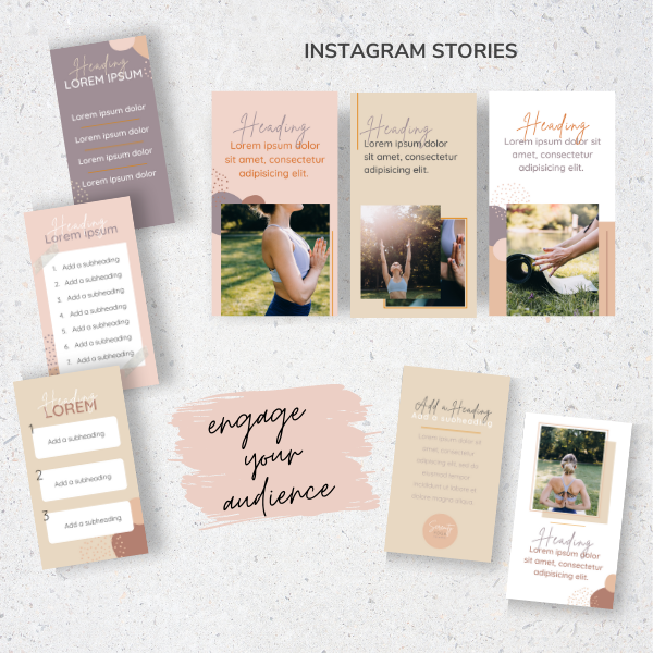Yoga Instagram stories template Yoga Instagram stories template