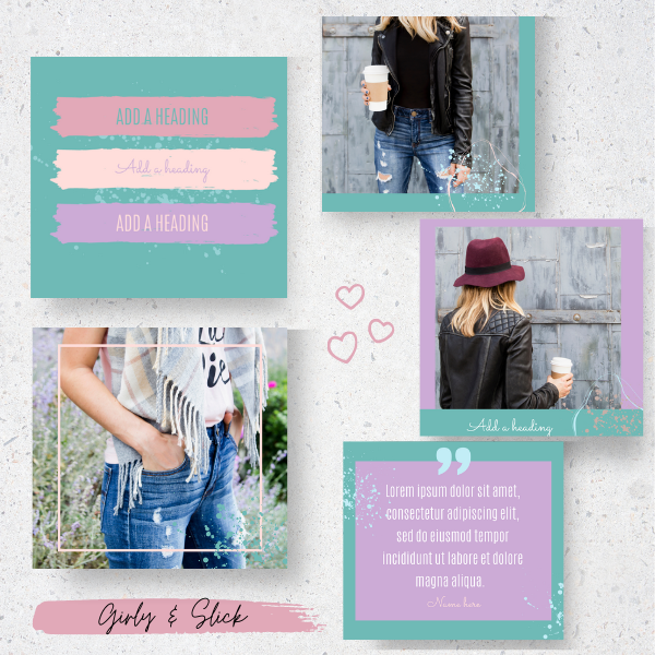 Female Entrepreneur social media template pack Female Entrepreneur social media template pack