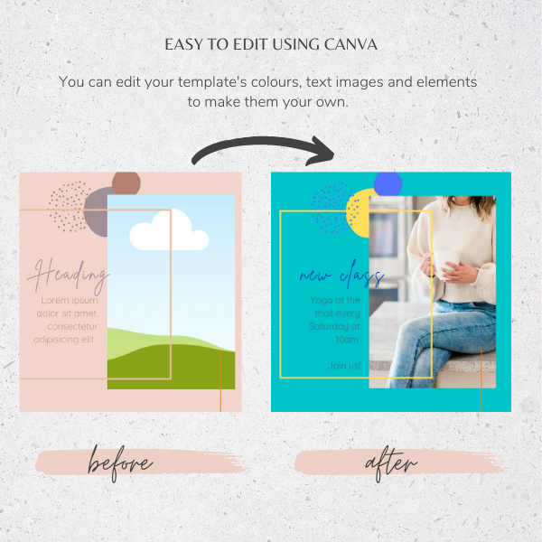 Yoga Canva template pack Yoga Canva template pack