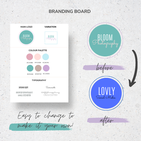 Branding board template Branding board template
