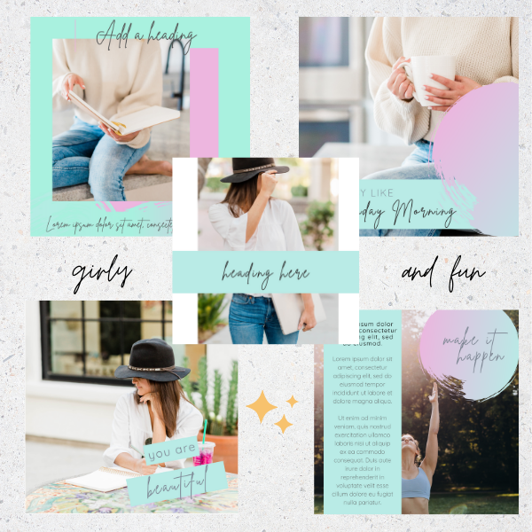 Feminine Social Media Template Pack Feminine Social Media Template Pack
