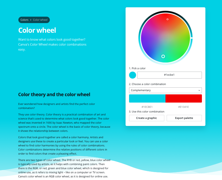 Canva Colour Wheel