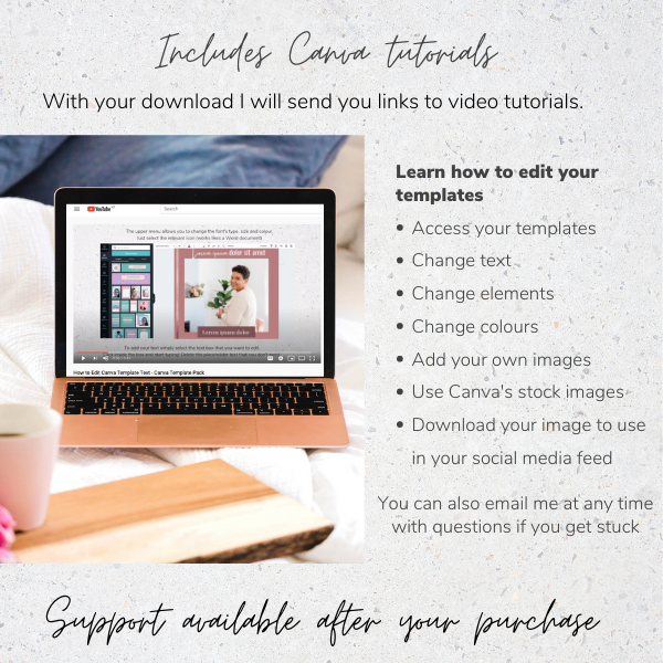 Pink rose canva template Pink rose canva template