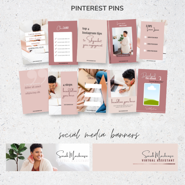 Pink Pinterest template pack Pink Pinterest template pack