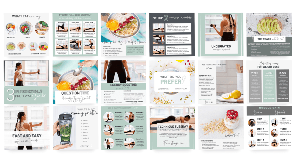 Fitness templates