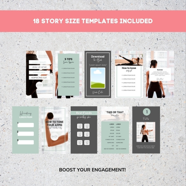 Fitness Insta Story Templates Fitness Insta Story Templates