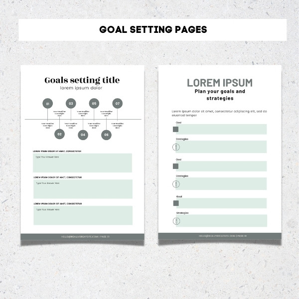 Goal setting canva template Goal setting canva template